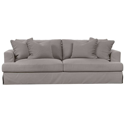 Sunset Trading -  Newport  Slipcovered Recessed Fin Arm 94in Sofa Gray - SY-130000-391094 veiw 2