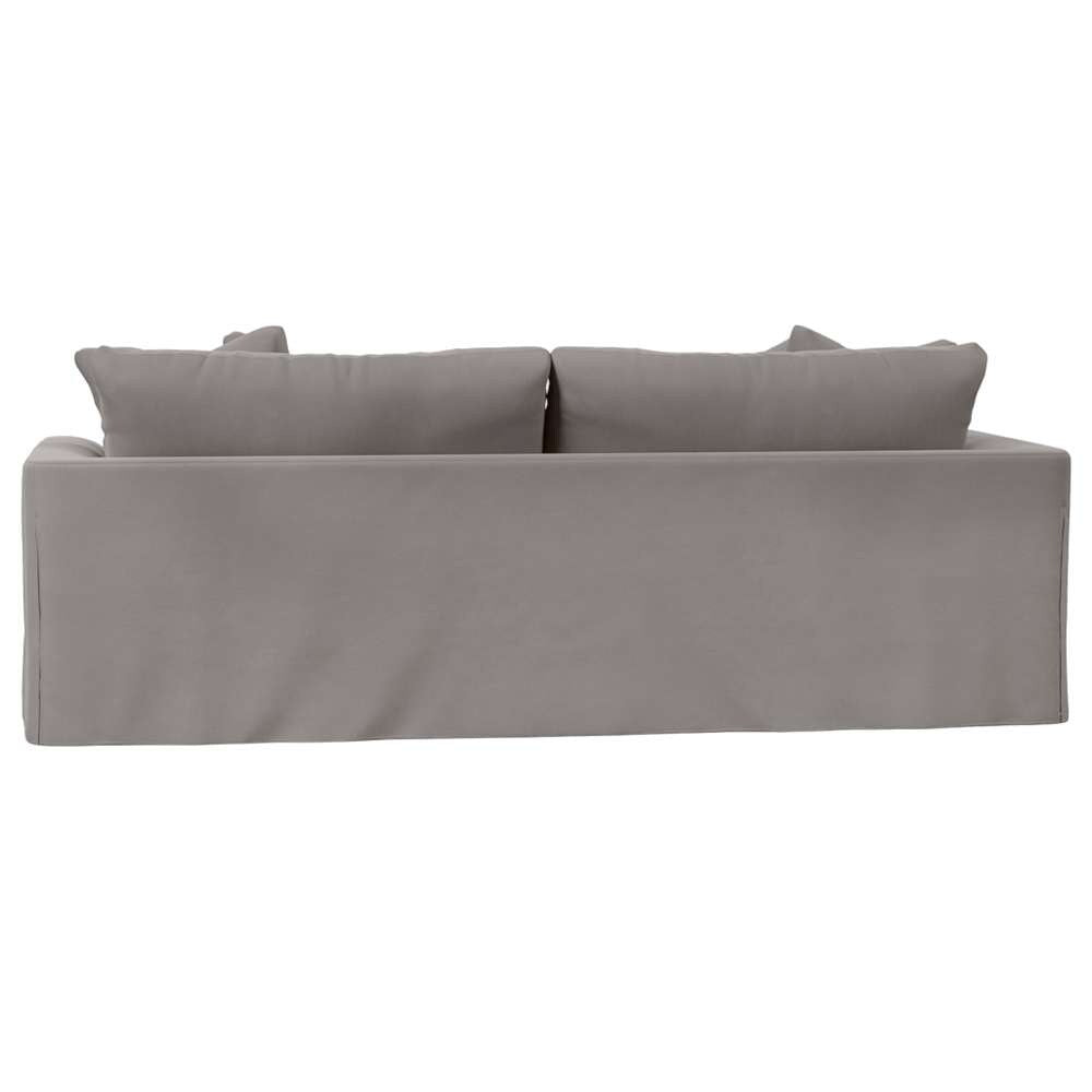 Sunset Trading -  Newport  Slipcovered Recessed Fin Arm 94in Sofa Gray - SY-130000-391094 veiw 3
