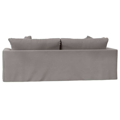 Sunset Trading -  Newport  Slipcovered Recessed Fin Arm 94in Sofa Gray - SY-130000-391094 veiw 3