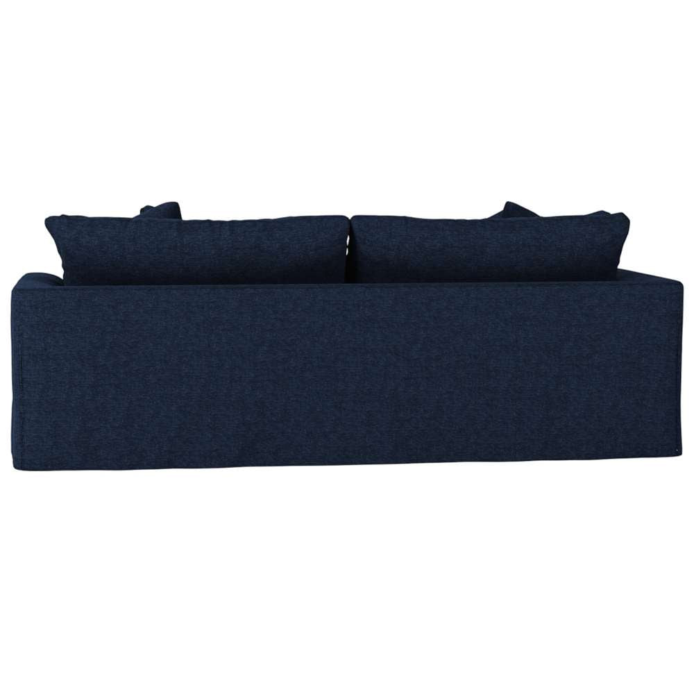 Sunset Trading -  Newport  Slipcovered Recessed Fin Arm 94in Sofa Navy Blue - SY-130000-391049 veiw 3
