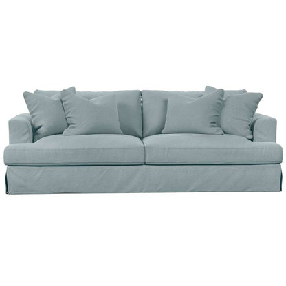 Sunset Trading -  Newport  Slipcovered Recessed Fin Arm 94in Sofa Ocean Blue - SY-130000-391043 veiw 2