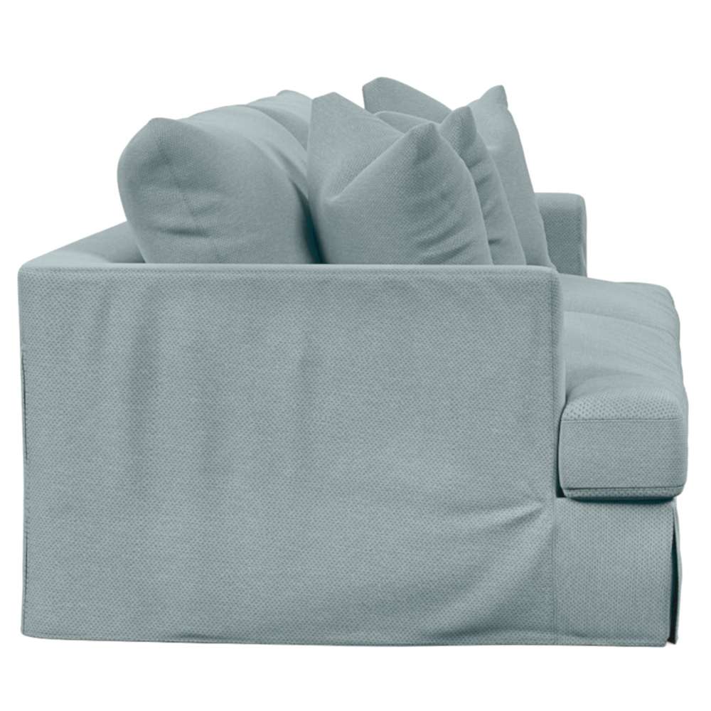 Sunset Trading -  Newport  Slipcovered Recessed Fin Arm 94in Sofa Ocean Blue - SY-130000-391043 veiw 4