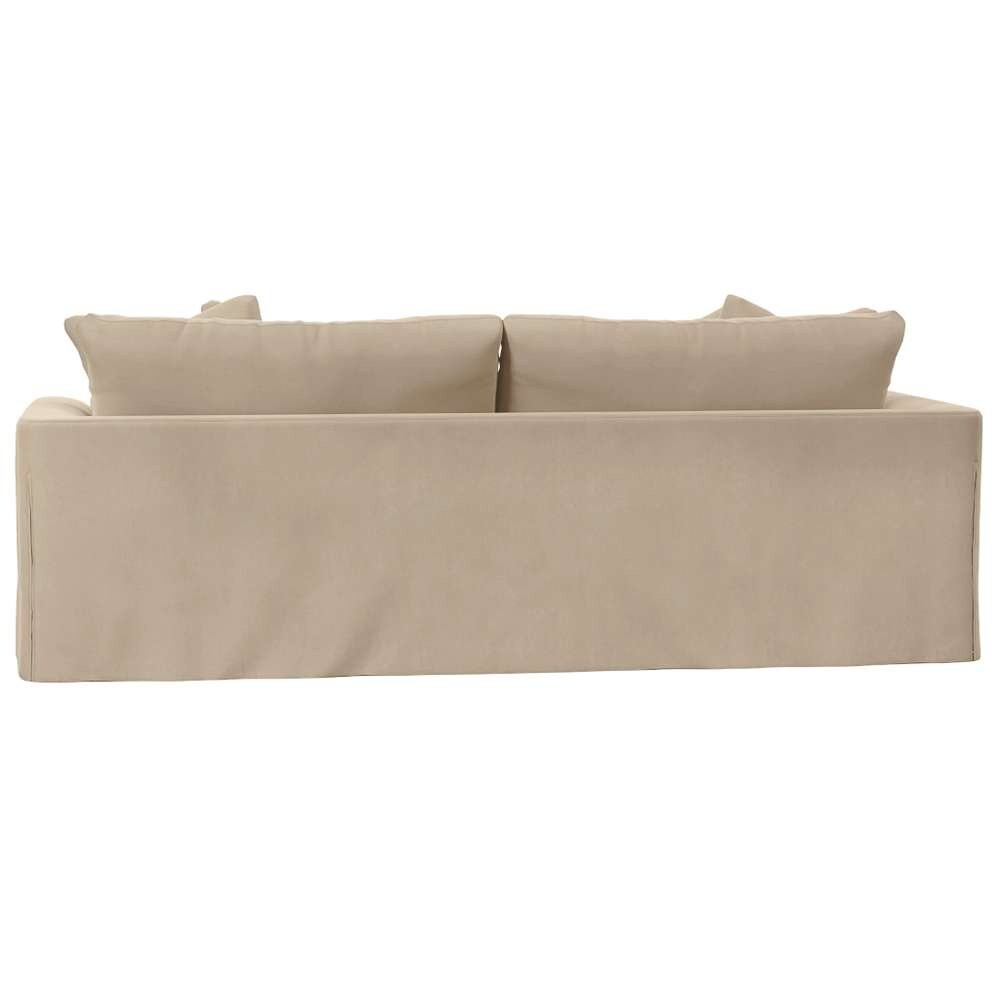Sunset Trading -  Newport  Slipcovered Recessed Fin Arm 94in Sofa Tan - SY-130000-391084 veiw 3