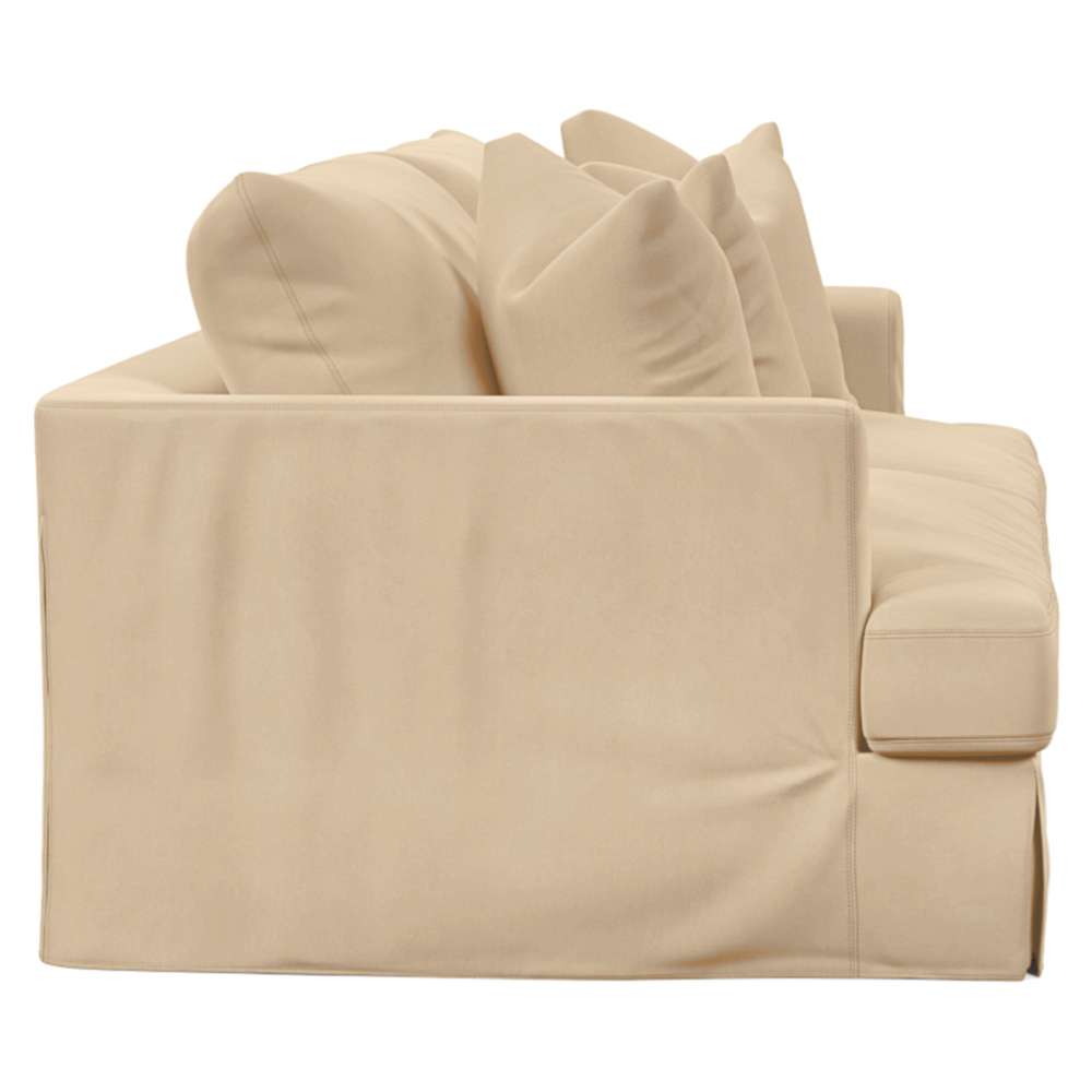 Sunset Trading -  Newport  Slipcovered Recessed Fin Arm 94in Sofa Tan - SY-130000-391084 veiw 4