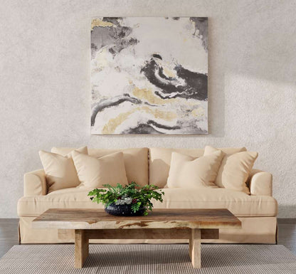 Sunset Trading -  Newport  Slipcovered Recessed Fin Arm 94in Sofa Tan - SY-130000-391084 veiw 5