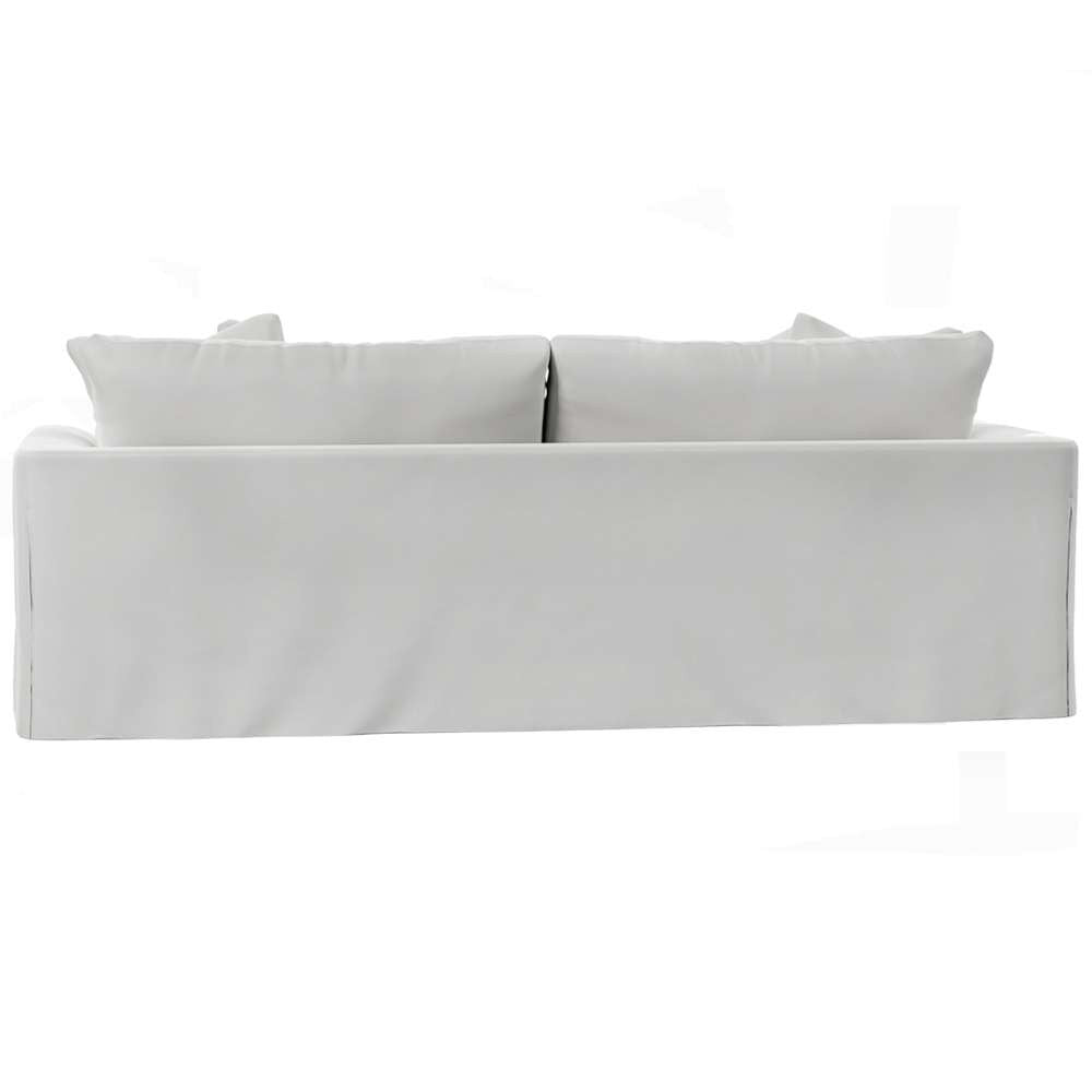 Sunset Trading -  Newport  Slipcovered Recessed Fin Arm 94in Sofa White - SY-130000-391081 veiw 3