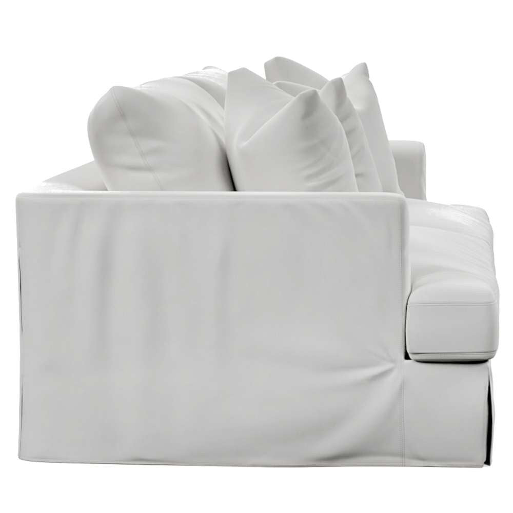 Sunset Trading -  Newport  Slipcovered Recessed Fin Arm 94in Sofa White - SY-130000-391081 veiw 4