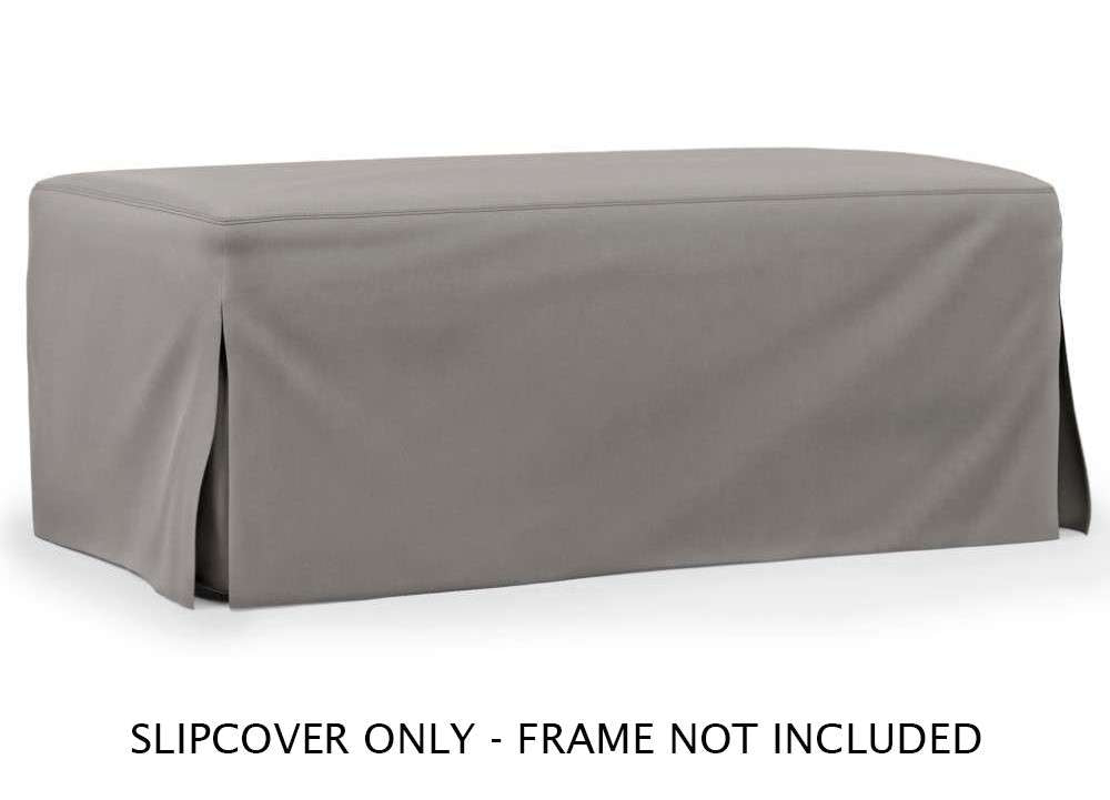 Sunset Trading - Newport Slipcover Only for 44in Wide Ottoman Stain Resistant Performance Fabric Gray - SY-130030SC-391094 veiw 1