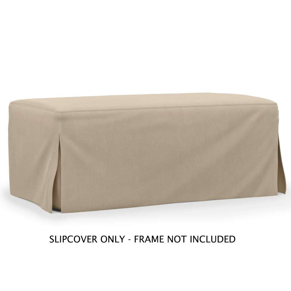 Sunset Trading - Newport Slipcover Only for 44in Wide Ottoman Stain Resistant Performance Fabric Tan - SY-130030SC-391084 veiw 1