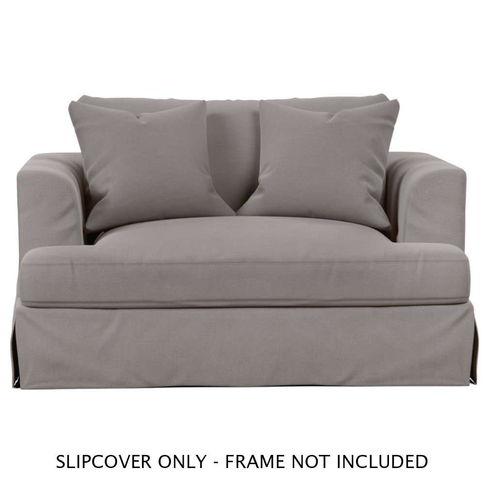 Sunset Trading - Newport Slipcover Only for 52in Wide Chair and A Half 2 Throw Pillow Covers Gray - SY-130015SC-391094 veiw 1