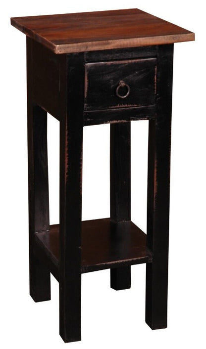 Sunset Trading - Shabby Chic Cottage Narrow Side Table Distressed Antique Black - CC-TAB1792LD-AB veiw 1