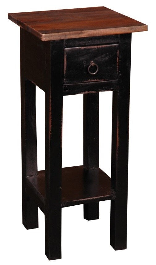 Sunset Trading - Shabby Chic Cottage Narrow Side Table Distressed Antique Black - CC-TAB1792LD-AB veiw 1