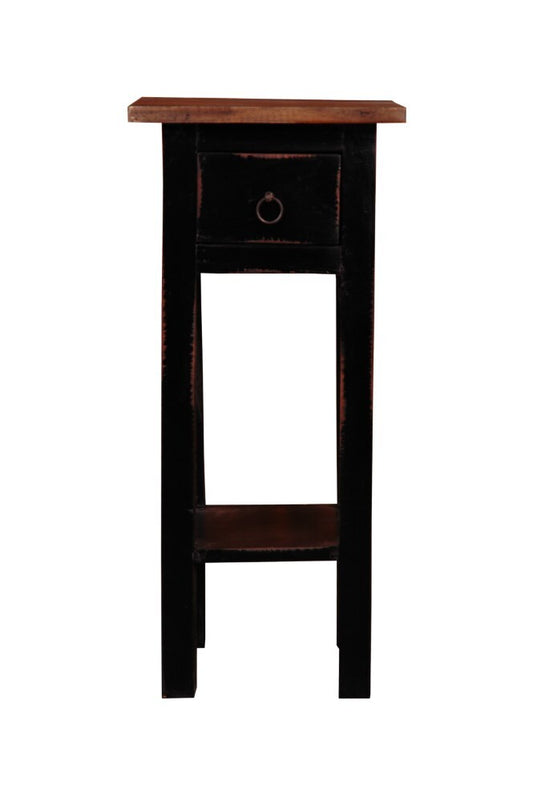 Sunset Trading - Shabby Chic Cottage Narrow Side Table Distressed Antique Black - CC-TAB1792LD-AB veiw 2