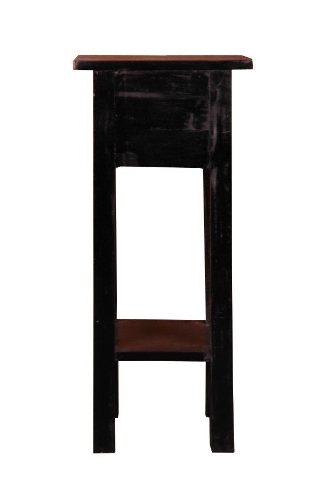 Sunset Trading - Shabby Chic Cottage Narrow Side Table Distressed Antique Black - CC-TAB1792LD-AB veiw 3
