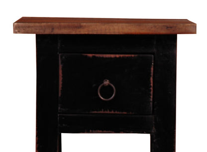 Sunset Trading - Shabby Chic Cottage Narrow Side Table Distressed Antique Black - CC-TAB1792LD-AB veiw 4