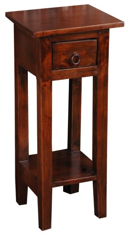 Sunset Trading - Shabby Chic Cottage Narrow Side Table Java - CC-TAB1792S-OJ veiw 1