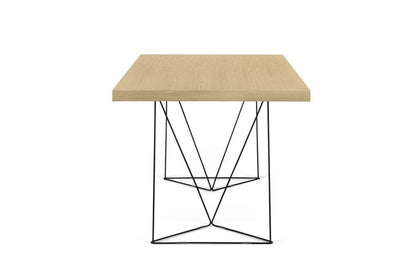TEMAHOME - Multi 71 Table Top with Trestles in Oak / Black Lacquered Steel - 9500613807 veiw 4