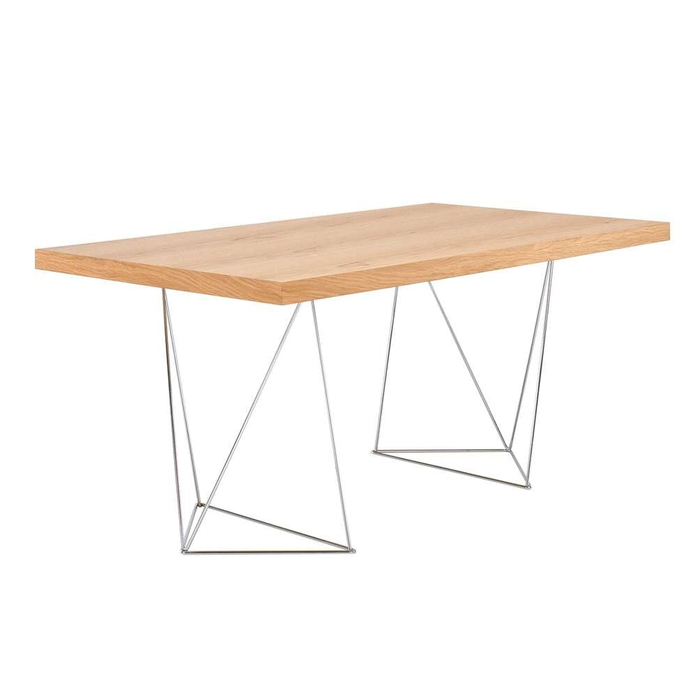 TEMAHOME - Multi 71in Table Top with Trestles in Oak / Chrome - 9500621031 veiw 1