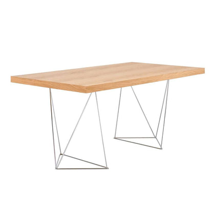 TEMAHOME - Multi 71in Table Top with Trestles in Oak / Chrome - 9500621031 veiw 1