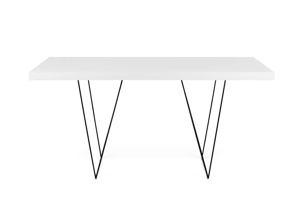TEMAHOME - Multi 71 Table Top with Trestles in Pure White / Black Lacquered Steel - 9500613821 veiw 5