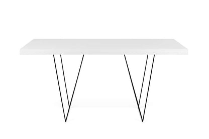 TEMAHOME - Multi 71 Table Top with Trestles in Pure White / Black Lacquered Steel - 9500613821 veiw 5