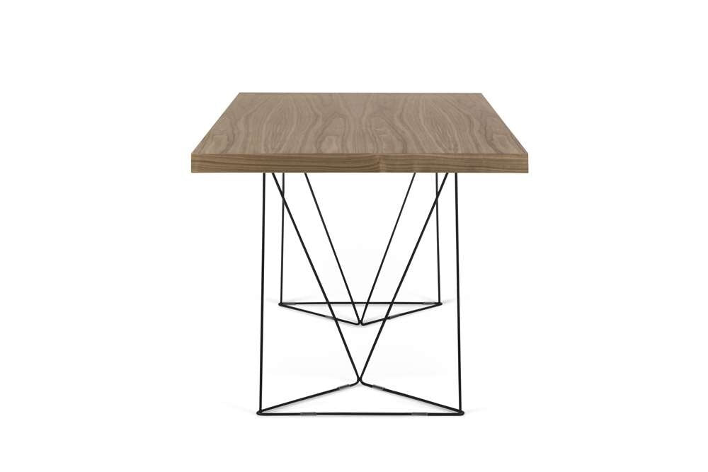 TEMAHOME - Multi 71 Table Top with Trestles in Walnut / Black Lacquered Steel - 9500613814 veiw 4