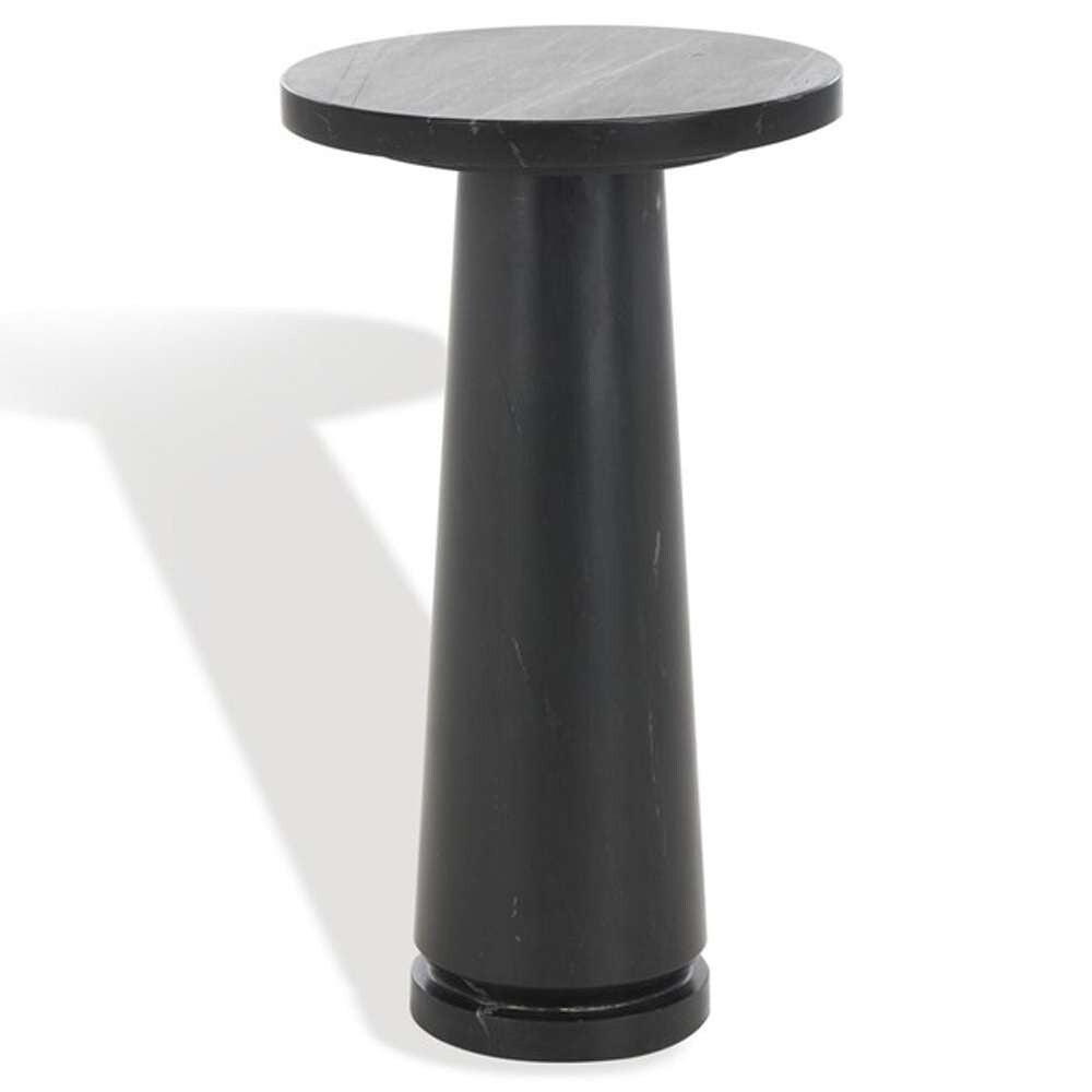 Safavieh - Valentia Round Marble Accent Table - Black - SFV9704D veiw 4