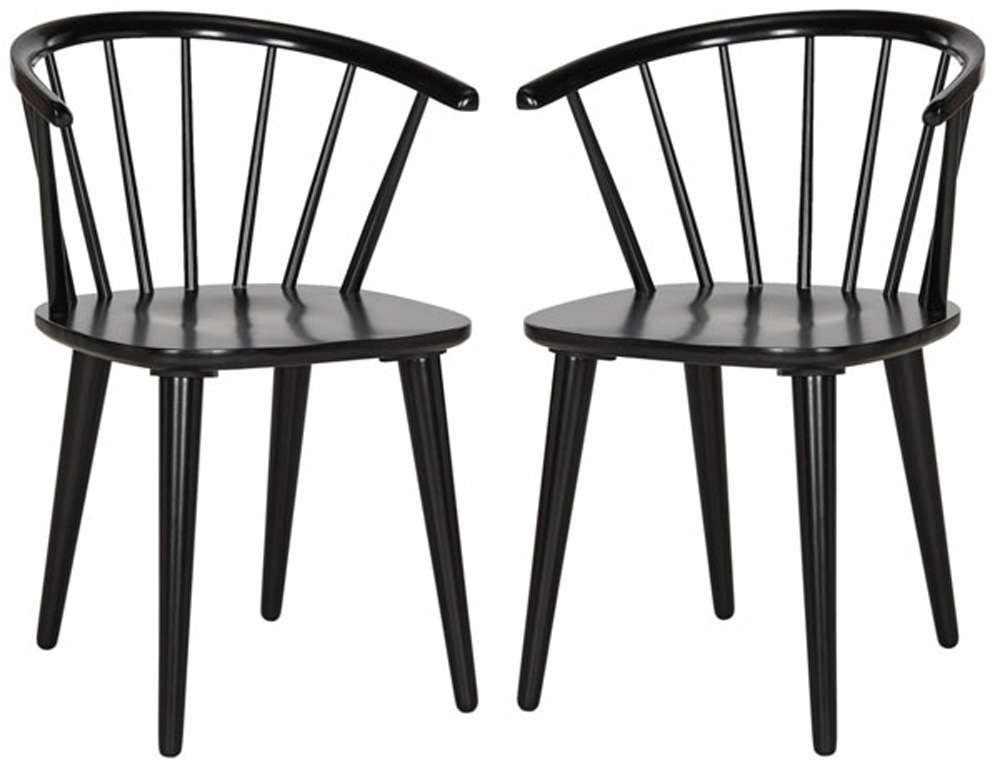 Safavieh - Blanchard Side Chair - Black  (Set of 2) - AMH8512A-SET2 veiw 3