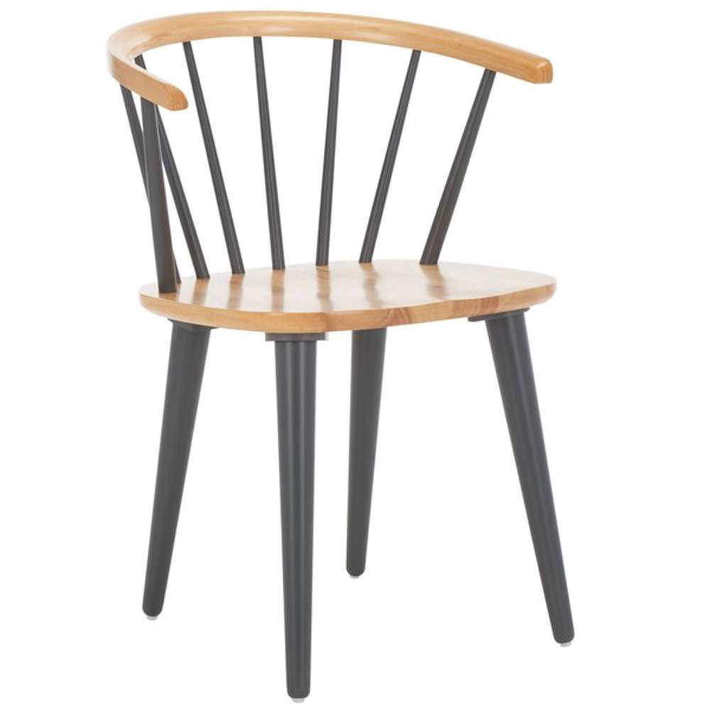 Safavieh - Blanchard Side Chair - Natural - Dark Grey  (Set of 2) - AMH8512E-SET2 veiw 3