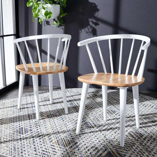 Safavieh - Blanchard Side Chair - Natural - White  (Set of 2) - AMH8512F-SET2 veiw 2