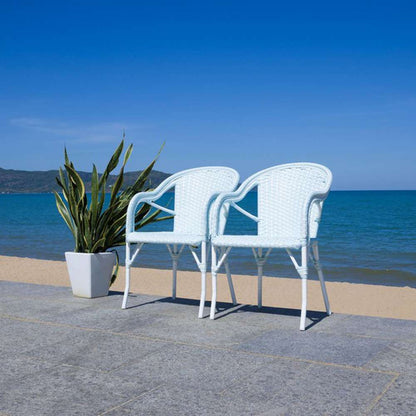 Safavieh - California Armchair - Baby Blue - White  (Set of 2) - PAT7531G-SET2 veiw 1