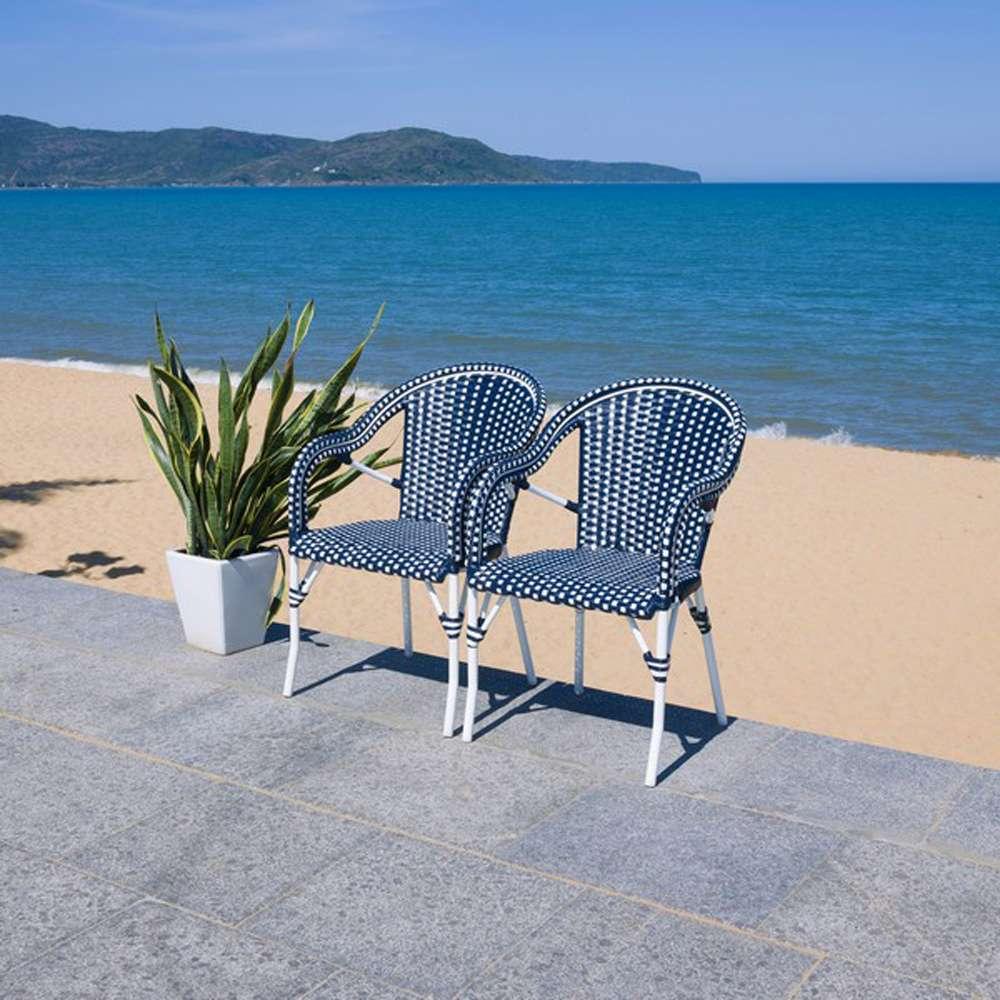 Safavieh - California Armchair - Navy - Navy  (Set of 2) - PAT7531F-SET2 veiw 2