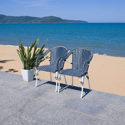 Safavieh - California Armchair - Navy - Navy  (Set of 2) - PAT7531F-SET2 veiw 2