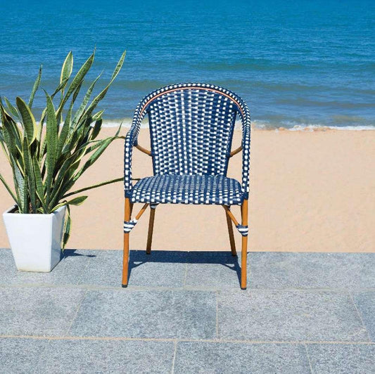 Safavieh - California Armchair - Navy - White  (Set of 2) - PAT7531E-SET2 veiw 1