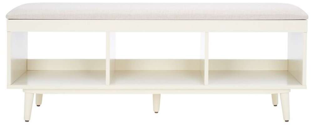 Safavieh - Cricket Open Shelf Bench W/Cush - Creme - Creme - BCH5000E veiw 1