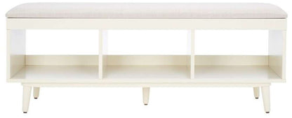 Safavieh - Cricket Open Shelf Bench W/Cush - Creme - Creme - BCH5000E veiw 1