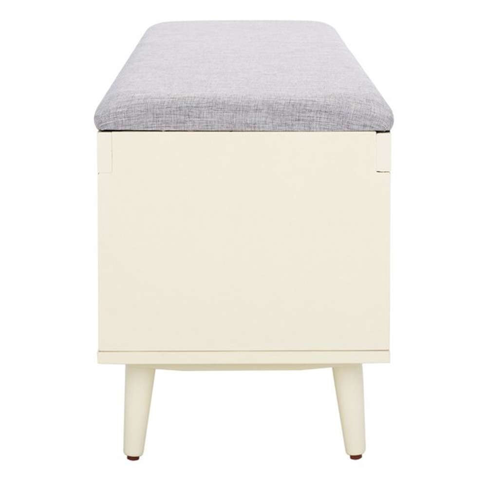 Safavieh - Cricket Open Shelf Bench W/Cush - Grey - Cream - BCH5000F veiw 4