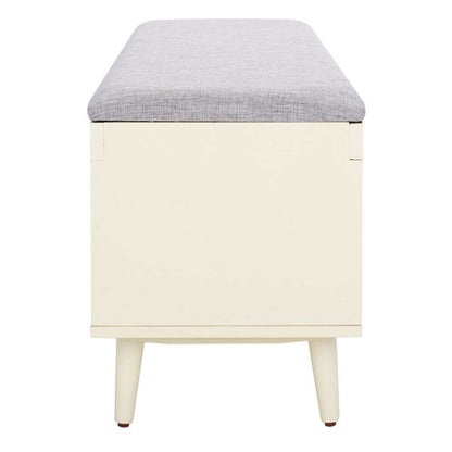 Safavieh - Cricket Open Shelf Bench W/Cush - Grey - Cream - BCH5000F veiw 4