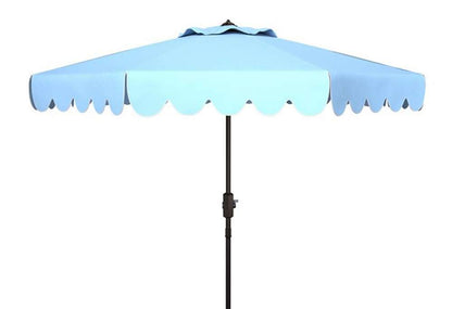 Safavieh - Dorinda 9Ft Crank Umbrella - Baby Blue - White - PAT8010U veiw 1