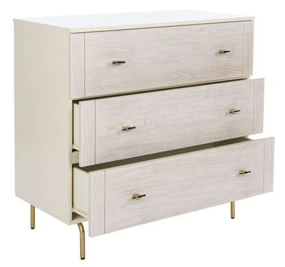 Safavieh - Genevieve 3 Drawer Dresser - Cream - White Washed - DRS5000E veiw 4