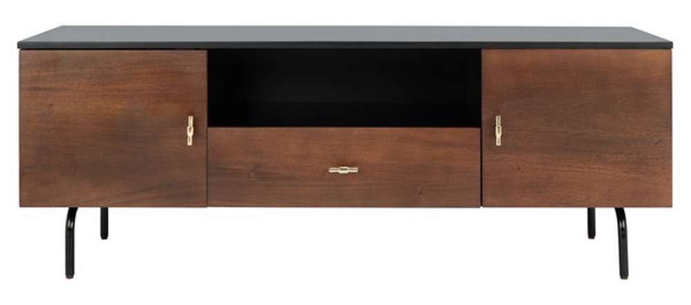 Safavieh - Genevieve Media Stand - Black - Walnut - MED5000F veiw 1