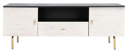 Safavieh - Genevieve Media Stand - Black - White Washed - MED5000B veiw 1