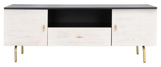 Safavieh - Genevieve Media Stand - Black - White Washed - MED5000B veiw 1