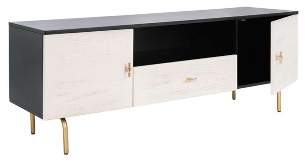Safavieh - Genevieve Media Stand - Black - White Washed - MED5000B veiw 4