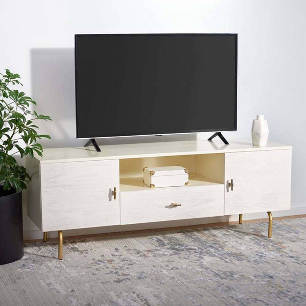 Safavieh - Genevieve Media Stand - Cream - White Washed - MED5000D veiw 2