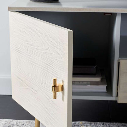 Safavieh - Genevieve Media Stand - Grey - White Washed - MED5000E veiw 2