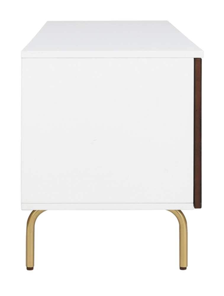 Safavieh - Genevieve Media Stand - Walnut - White - MED5000A veiw 4