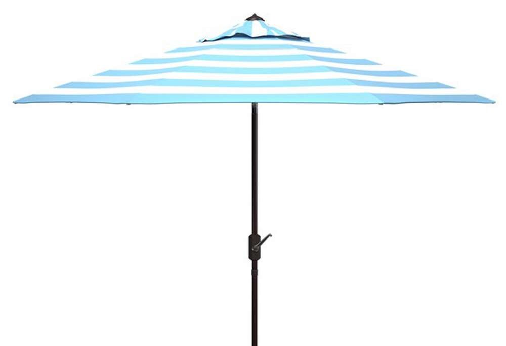 Safavieh - Iris Fashion Line 9Ft Umbrella - Baby Blue - White - PAT8004U veiw 1