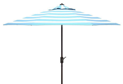 Safavieh - Iris Fashion Line 9Ft Umbrella - Baby Blue - White - PAT8004U veiw 1