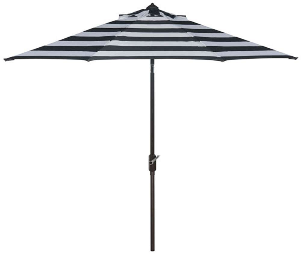 Safavieh - Iris Fashion Line 9Ft Umbrella - Black - White - PAT8004A veiw 1